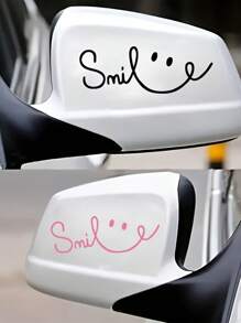 1 szt. optymistycznych naklejek na ściany i pojazdy z uśmiechem - inspirujące samoprzylepne naklejki lustrzane - usuwalna wodoodporna sztuka do sypialni, salonu, pokoju dziecięcego i dekoracji drzwi - wielofunkcyjne naklejki z uśmiechem na samochody, motocykle, ciężarówki wyścigowe i dekoracje laptopów, naklejki, naklejka ścienna, naklejka winylowa do dekoracji domu, wiosenne dekoracje odświeżające Twój dom, naklejki dekoracyjne Rama, lustro ścienne, dekoracja ścienna, dekoracja pokoju, lustro ścienne, lustro do pokoju, dekoracja łazienki, wystrój salonu