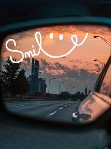 1 szt. optymistycznych naklejek na ściany i pojazdy z uśmiechem - inspirujące samoprzylepne naklejki lustrzane - usuwalna wodoodporna sztuka do sypialni, salonu, pokoju dziecięcego i dekoracji drzwi - wielofunkcyjne naklejki z uśmiechem na samochody, motocykle, ciężarówki wyścigowe i dekoracje laptopów, naklejki, naklejka ścienna, naklejka winylowa do dekoracji domu, wiosenne dekoracje odświeżające Twój dom, naklejki dekoracyjne Rama, lustro ścienne, dekoracja ścienna, dekoracja pokoju, lustro ścienne, lustro do pokoju, dekoracja łazienki, wystrój salonu