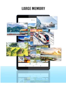 Qetupa Android 14 平板电脑，10.1 英寸 R16 平板电脑，配备 1280x800 IPS 屏幕、8GB RAM+128GB ROM、A523 2.0GHZ 八核处理器、5MP 前置摄像头和 13MP 后置摄像头、8000mAh 大电池、BT 5.0 和 802.11ax WiFi 6、SD 卡、GPS、FM - 查看 10