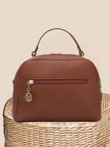Women Small Square Bag Casual Handbag Shoulder Bag Wide Strap Crossbody Bag - 米色 - 查看 8