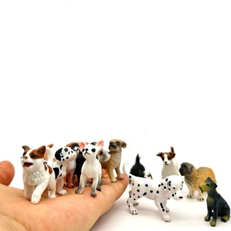 迷你狗仿真实体动物模型玩具动物收藏微景观创作
