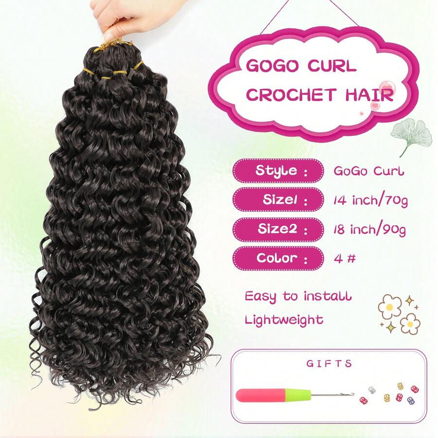 7 Packs GoGo Curl Crochet Hair 1420 Inch Short Curly Crochet Hair For