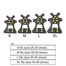 1/2 pièce(s) Crampons d'escalade à 10 dents, antidérapants, Crampons d'alpinisme unisexes pour bottes, Crampons à neige pour marche et randonnée