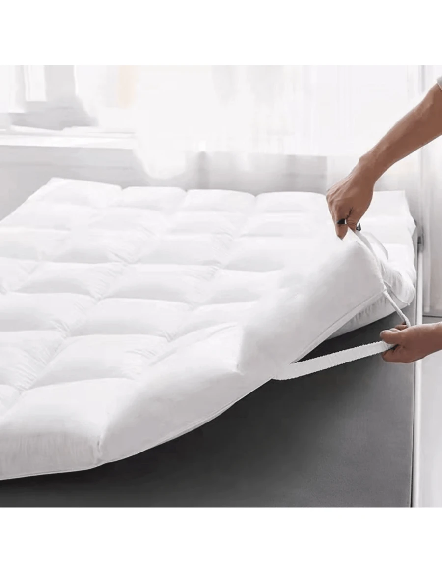 Pillow Top Protetor Para Colchão Cama Casal Box Conjugado Toque de pluma Super Macio Varias Cores
