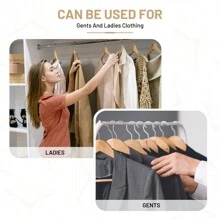 Lux Decor Premium Wooden Clothes Hanger Set – 20 Or 30-Pack Natural Finish Coat Hangers – Smooth, Non-Slip Design (9.25" X 17.5") – Space-Saving Closet Hangers – Ideal For Down Jackets, Skirts, Homes & Hotels – Perfect For Refreshing Your Wardrobe This Spring