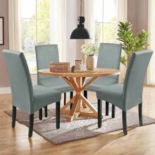 1 szt./4 szt./6 szt. 6 szt. pokrowców na krzesła do jadalni, bardzo elastyczny zdejmowany zmywalny pokrowiec na krzesło na przyjęcie domowe, hotel, wesele, jednolity kolor szczotkowany i bardzo elastyczny pokrowiec na krzesło, zestaw 6 pokrowców na krzesła do jadalni, elastyczny jednolity kolor pokrowców na krzesła Parsons Spandex zdejmowany zmywalny pokrowiec na krzesło kuchenne