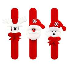 10 件圣诞装饰拍手圈套装（4 件圣诞老人、4 件雪人、2 件驯鹿、2 件熊头），适合作为送给家人和朋友的圣诞礼物 - 彩色 - 查看 7