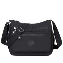 Women's Casual Multipurpose Crossbody Shoulder Bag Waterproof Nylon Nylon - 黑色 - 查看 1