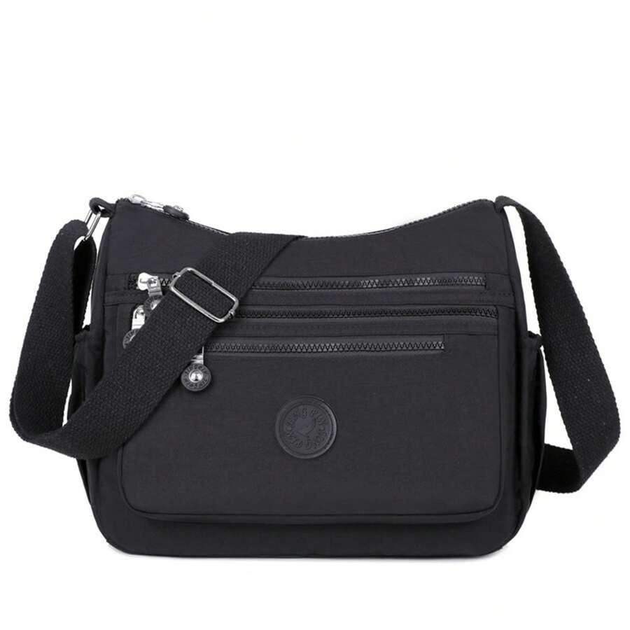 Women's Casual Multipurpose Crossbody Shoulder Bag Waterproof Nylon Nylon - 黑色 - 查看 1