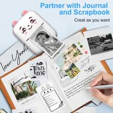 Memoking Sticker Printer - Print Sticker Maker Machine Portable Printer Phone Receipt Printers For Flashcards, Journal, Notes - A8C-bear Printer - View 11