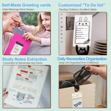 Memoking Sticker Printer - Print Sticker Maker Machine Portable Printer Phone Receipt Printers For Flashcards, Journal, Notes - A8C-bear Printer - View 5