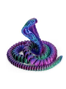 3D 打印蛇玩具，塑料装饰礼品，玩具小雕像，家庭主题装饰，创意节日玩具，无羽毛，用于圣诞节装饰，圣诞礼物 - 彩色 - 查看 10