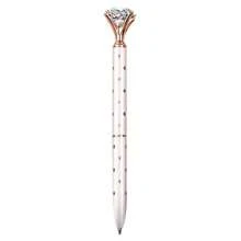 1pc Creative Nordic Style Big Rhinestone Ballpoint Pen, Bullet-Shaped Barrel, Elegant Gift Pen Back To School