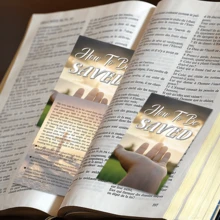 100 张福音传单卡、救赎口袋卡、祈祷明信片、基督教励志圣经经文书签，男女皆宜（典雅色彩，如何得救） - 均碼 - 查看 6