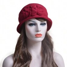 1 chiếc mũ len trùm đầu phong cách Gatsby dành cho nữ 100% len đan kiểu xô Cloche mùa đông - mũ lưu vực - Xem 10