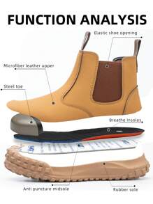 Unbreakable Steel Toe Boots, Men's And Women's Work & Sports Shoes With Anti-Skid Soles - Yellow - View 7