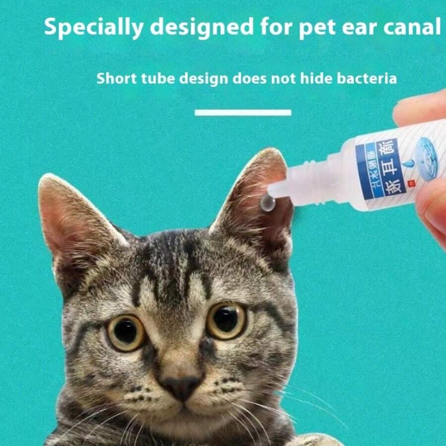 1 lọ nhỏ tai cho thú cưng được thiết kế đặc biệt để loại bỏ bụi bẩn và dầu cho mèo/chó, mỗi lần 2-3 giọt, cứ sau 2-3 ngày, chỉ mất 1 tuần để sạch hoàn toàn! - Nhiều màu - Xem 1