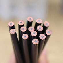 20pcs/Set Black Round Barrel Pencils For Students Back To School Supplies - Black - View 4