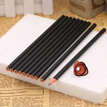 20pcs/Set Black Round Barrel Pencils For Students Back To School Supplies - Black - View 3