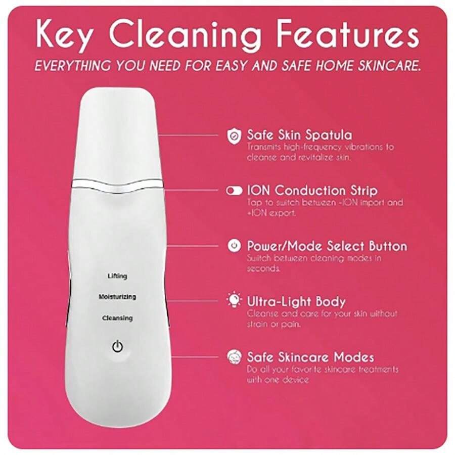 Ultrasonic Skin Cleaner Facial Cleanser Deep Vibration Facial Cleaner