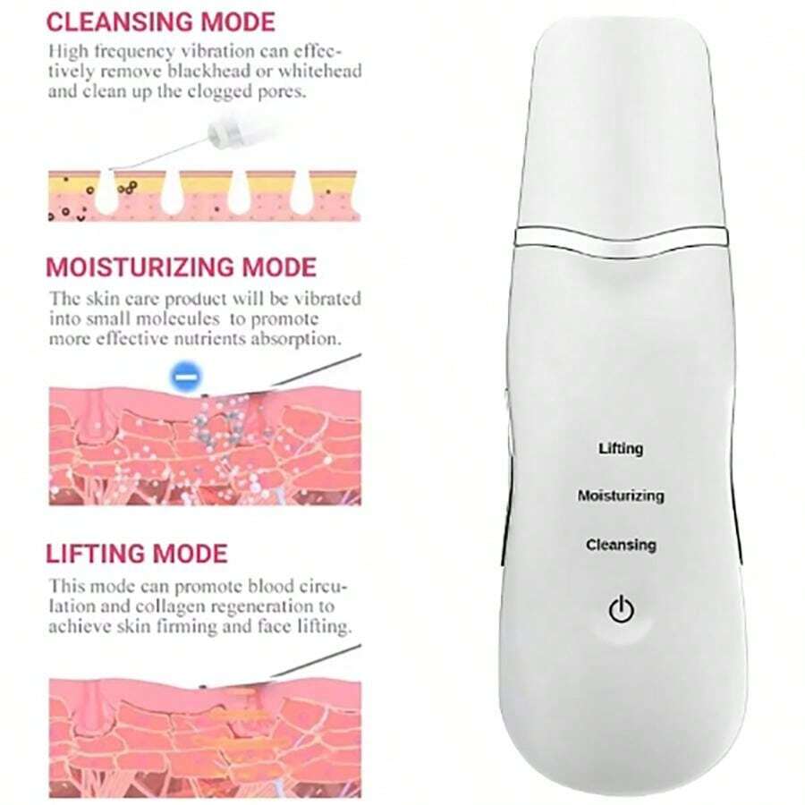 Ultrasonic Skin Cleaner Facial Cleanser Deep Vibration Facial Cleaner