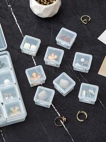 1 Pc, Nhiều Hộp Đựng Trang Sức Trong Suốt Dạng Lưới Nhỏ, Hộp Đựng Trang Sức, 12/24 Hộp Đựng Đồ Đa Năng Để Bàn Dạng Lưới Nhỏ, Thích Hợp Đựng Hoa Tai, Vòng Tay, Dây Chuyền, Đồ Dùng Văn Phòng, Sổ Tay, Hộp Đựng Đồ Trang Trí Bằng Hạt, Thích Hợp Cho Phòng Ngủ, Phòng Tắm, Phòng Khách, Lớp Học Và Các Cảnh Khác, Quà Tặng Ngày Lễ Cho Bé Gái Và Phụ Nữ, Hộp Đựng Đồ Trang Trí Bằng Kim Sa Lấp Lánh, Hộp Đựng Đồ Nhỏ Bằng USB - Nhiều màu - Xem 5