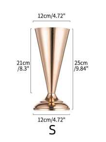 1/3pcs Gold Metal Decorative Flower Vase, Trophy, Candle Holder, Centerpiece For Party, Holiday, Dining Table, Wedding, Anniversary, Birthday, Home Decor, Room Decor, Personalized Gifts, Autumn Decor, Back To School Season, Christmas, Thanksgiving