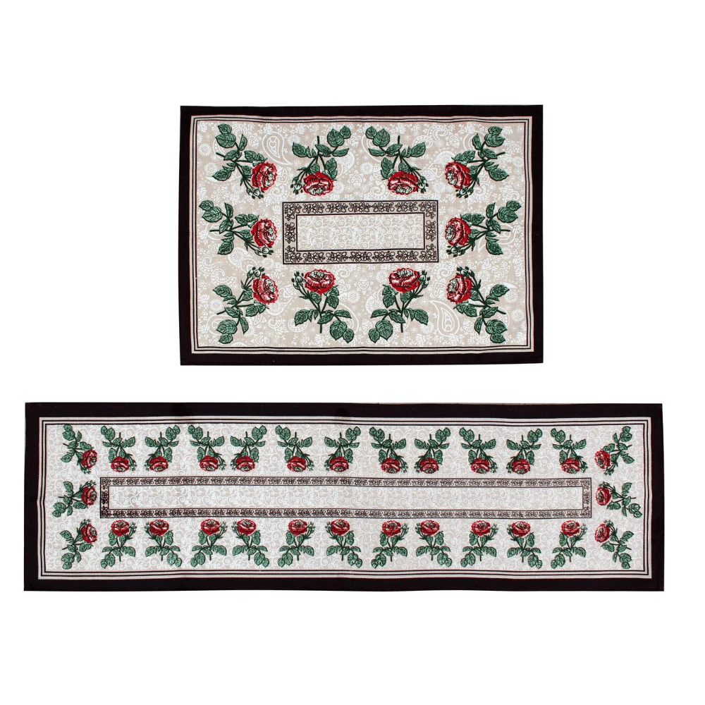 Table Runner Kit + Linen Fabric Tea Towel - 型號04 - 查看 1