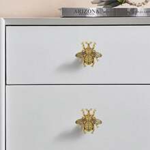 1 件装美式复古蜜蜂兔形纯铜家具把手门把手和拉手适用于橱柜厨房橱柜抽屉拉手家居装饰