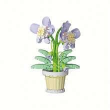 花卉盆栽拼装拼插积木玩具，花卉积木植物创意礼物，桌面摆件，情人节生日礼物圣诞礼物 - 彩色 - 查看 16