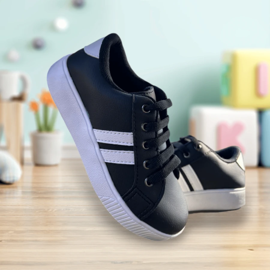 Unisex Children's Sneakers For Girls And Boys, Casual And Comfortable - 黑色 - 查看 1