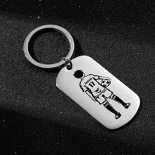 1 szt. spersonalizowany brelok piłkarski z imieniem gracza i numerem koszulki dla chłopców, grawerowany, trwały, nierdzewny, kolorowy, słodki, uroczy, zabawny, kawaii, Y2K, stylowy, unisex, swobodny, niestandardowy, spersonalizowany, wyjątkowy, spersonalizowany, idealny prezent dla niego, idealny prezent dla niej, dla niej, chłopaka, dziewczyny, rodziny, przyjaciół, dzieci, na rocznice, na walentynki, na dzień matki, na urodziny, na dzień dziecka, na dzień ojca, na ukończenie szkoły, na wesela, na parapetówkę