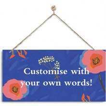 1pc, Personalised Wood Sign Hanging Plaque Gifts Custom Any Text Quotes Fun Gift Four Sizes Waterproof Indoor/Outdoor Sign, Flowers, Plants, Romance Birthday Graduation, Home Harmony, Multi-Functional, Durable, Ornamental, Reusable, Exquisite, Stylish, High-Quality, Colorful, Modern, Custom, Personalized, Unique, For Valentine's Day, For Mother's Day, For Birthdays, For Father's Day, For Graduation, For Weddings, For Housewarming - Multicolor - View 15