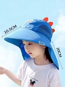Chapéu Bucket Infantil Praia Piscina Viagem Proteção Solar UV50+ - Azul - Visão 10