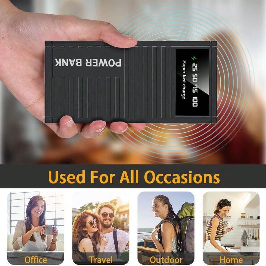 2USB Power Bank 10000mah Portable External Battery Backup Charger Fast