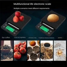 5kg/0.1g Coffee Scale, Food Scale, Digital Kitchen Scale Weight Grams And Ounces, Multifunctional Weighing Kitchen Scale With/Timer & Large LCD For Baking And Cooking, Hand-Brewed Coffee Scale - 黑色 - 查看 6