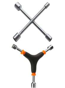 Mini Cross Wrench Kit With 4 Openings Or Mini Y Wrench With 3 Rubberized Ends - Đen và trắng - Xem 1