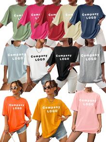 圣诞节、感恩节定制礼物、个性化女士 T 恤 - 添加您自己的文字/图像（口号/姓名/徽章/公司徽标/家庭照片/自拍）来设计您自己的定制印花 T 恤、周年纪念礼物、情人节、圣诞节、感恩节、新年图案、婴儿/情侣/家庭/宠物照片、定制 T 恤 - 玫紅色 - 查看 5