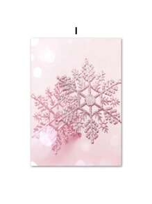1PC Pink Christmas Winter Snow Santa Chalet Wall Art Canvas Painting Nordic Posters And Prints Wall Pictures For Bedroom Home Decor No Frame Christmas Decorations Room Decor - Multicolor - View 49