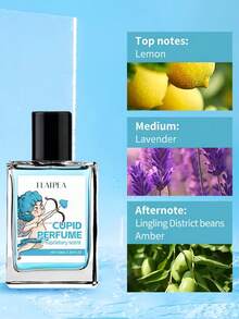 50ml/10ml 男士丘比特香水，柠檬和薰衣草香味，不含酒精，持久淡淡香味，旅行装，适合男士和女士，理想的圣诞礼物 - 彩色 - 查看 3