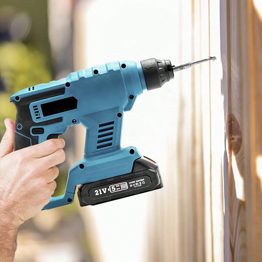 21V Rechargeable Brushless Cordless Rotary Hammer Drill, Electric