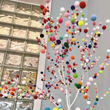 2000 个超值装 0.8 厘米多色高弹力 DIY 绒球、绒球+管道清洁器、随机颜色 DIY 绒球什锦，适用于工艺品、小尺寸 0.8 厘米小绒球，用于工艺品用品、绒球工艺套件、最佳绒球工艺用品、绒球派对装饰品、您可以制作的绒球钥匙扣、纱线绒球、彩色纱线球、蓬松绒球工艺品、绒球壁挂创意、季节性绒球工艺品