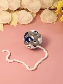 Juguete para mascotas para gatos, colorida bola de hilo tejida a mano con cascabel, solo para uso de mascotas