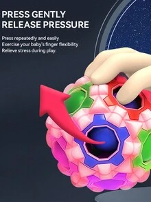 Bola de puzzle luminiscente mágica de arcoíris, rompecabezas de bola de inquietud, juguete colorido, para niños, niñas, adolescentes y adultos, juegos de puzzle que brillan en la oscuridad, bola de puzzle de cambio de color, regalo de Navidad y cumpleaños - Multicolor - Ver 8