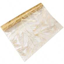 Khăn trải bàn màu vàng thanh lịch có in hình lá vàng, thích hợp cho gia đình, nhà bếp, phòng khách, bàn ăn, dã ngoại ngoài trời ở nông thôn, tiệc nướng và trang trí ngày lễ - Vàng - Xem 9