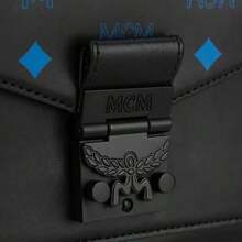 MCM Millie Color Splash Logo 小号单肩包，男女通用，MMRBASX05H9001 - MMRBASX05H9001 黑色 - 查看 4