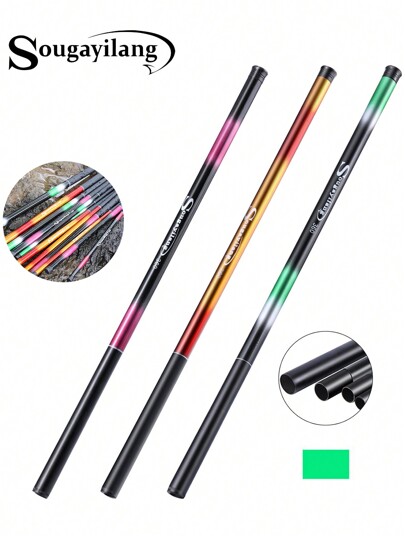 SOUGAYILANG Carp Fishing Rod Hand Pole 2.7/3.6/4.5/5.4M Portable Ultra Light Glass Fiber Telescopic Fishing Pole Max Drag 5Kg Fishing Tools For Freshwater Saltwater Trout Salmon Festival Fishing Tackle