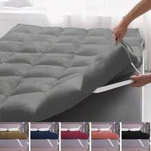 Pillow Top Mattress Protector With A Feather-Like Touch – Super Soft – Available In All Sizes – Various Colors - Xám - Xem 2