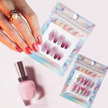 Fake Nails Storage Bag,Empty Holographic Nail Storage Bag,Press On Nail Packaging,Nail Charms Storage,Jewelry Storage, Container,Nail Tips Packaging Bags With 1 Roll Transparent Tape And 1Pc Display Card,Multi-Functional Storage Bag,Nail Powder Storage,Glitter Powder Storage,Nail Art Tools,Press On Nail Packaging Bag For Press Ons Holographic Press On Nail Storage Bag For Nail Display Fake Nail Storage Organizer Nail Salon Supplies,Nail Supplies