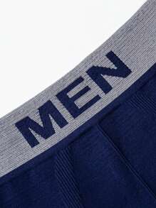 5pcs/Pack Men's Letter Jacquard Waistband Briefs - Multicolor - View 3